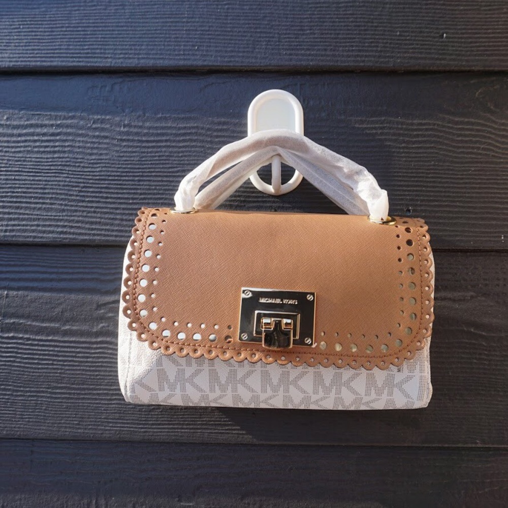 Michael Kors Violet Vivian Shoulder Flap Leather